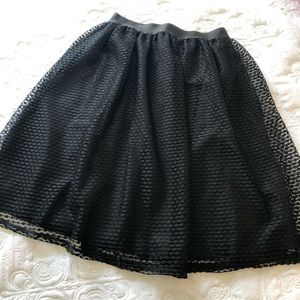 Xhilaration black midi skirt